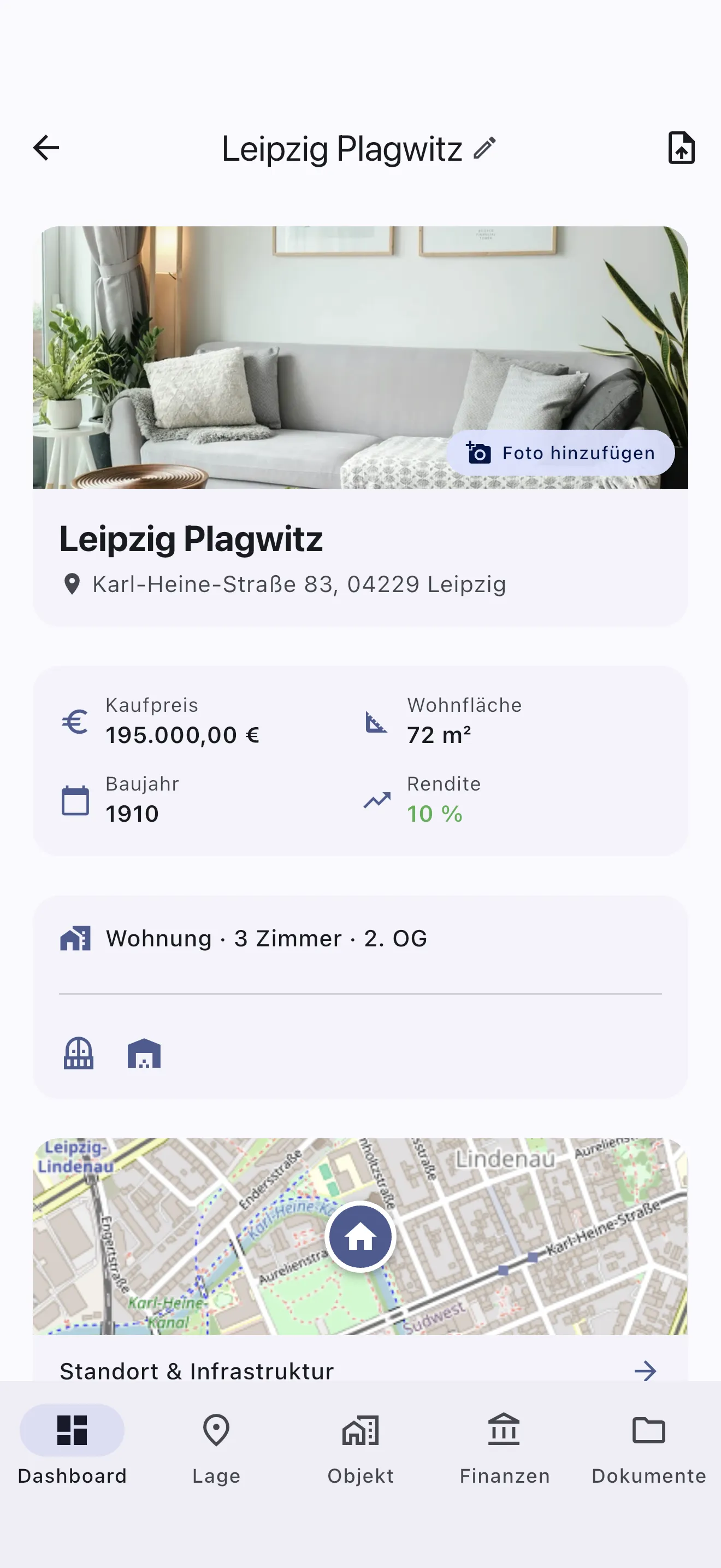 Immobilien Dashboard